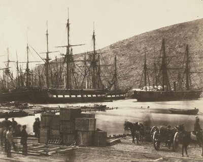 Head of the Harbor, Balaklava, Russia by Roger Fenton